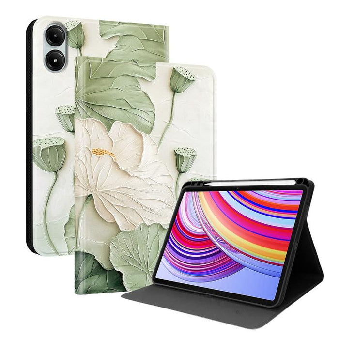 Funda para tablet inteligente de piel vegana con diseño de voltaje pintado y ranura para lápiz., For Xiaomi Redmi Pad 2, For Xiaomi Pad 7 / Pad 7 Pro, For Xiaomi Poco Pad 5G / Redmi Pad Pro 12.1, For Xiaomi Redmi Pad SE, For Xiaomi Pad 6               ...