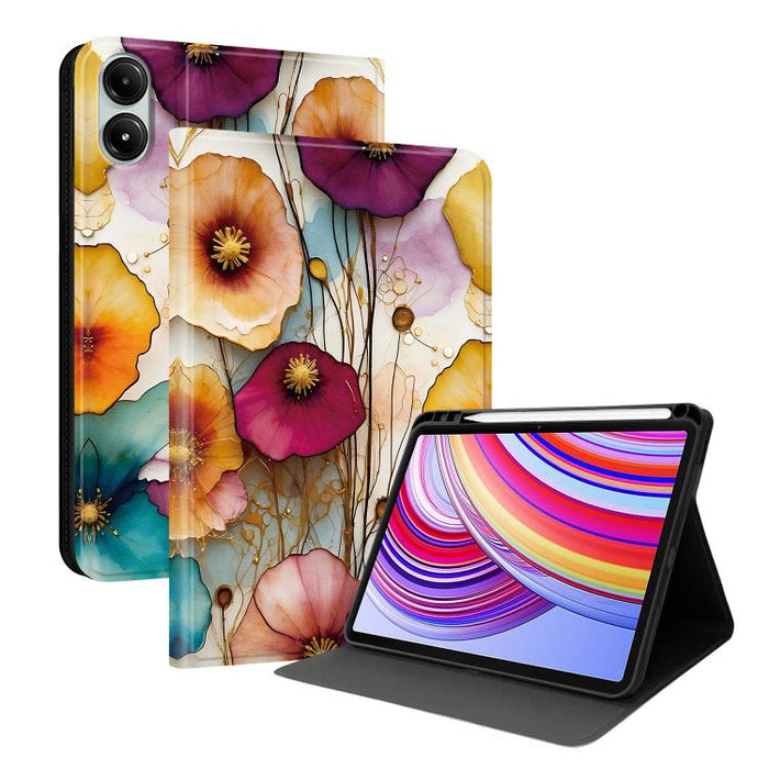 Funda para tablet inteligente de piel vegana con diseño de voltaje pintado y ranura para lápiz., For Xiaomi Redmi Pad 2, For Xiaomi Pad 7 / Pad 7 Pro, For Xiaomi Poco Pad 5G / Redmi Pad Pro 12.1, For Xiaomi Redmi Pad SE, For Xiaomi Pad 6               ...