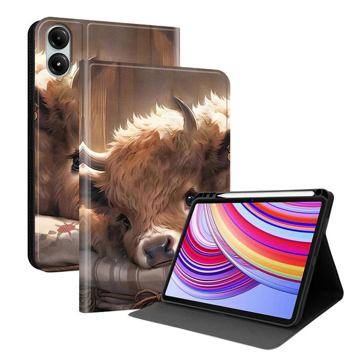 Funda para tablet inteligente de piel vegana con diseño de voltaje pintado y ranura para lápiz., For Xiaomi Redmi Pad 2, For Xiaomi Pad 7 / Pad 7 Pro, For Xiaomi Poco Pad 5G / Redmi Pad Pro 12.1, For Xiaomi Redmi Pad SE, For Xiaomi Pad 6               ...