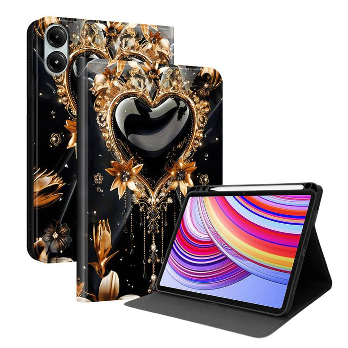 Funda para tablet inteligente de piel vegana con diseño de voltaje pintado y ranura para lápiz., For Xiaomi Redmi Pad 2, For Xiaomi Pad 7 / Pad 7 Pro, For Xiaomi Poco Pad 5G / Redmi Pad Pro 12.1, For Xiaomi Redmi Pad SE, For Xiaomi Pad 6               ...