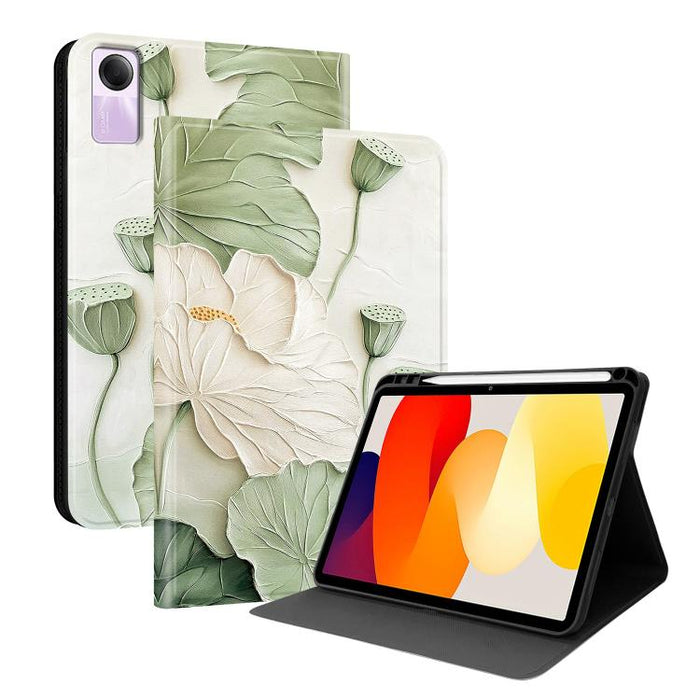 Funda para tablet inteligente de piel vegana con diseño de voltaje pintado y ranura para lápiz., For Xiaomi Redmi Pad 2, For Xiaomi Pad 7 / Pad 7 Pro, For Xiaomi Poco Pad 5G / Redmi Pad Pro 12.1, For Xiaomi Redmi Pad SE, For Xiaomi Pad 6               ...