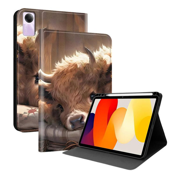 Funda para tablet inteligente de piel vegana con diseño de voltaje pintado y ranura para lápiz., For Xiaomi Redmi Pad 2, For Xiaomi Pad 7 / Pad 7 Pro, For Xiaomi Poco Pad 5G / Redmi Pad Pro 12.1, For Xiaomi Redmi Pad SE, For Xiaomi Pad 6               ...