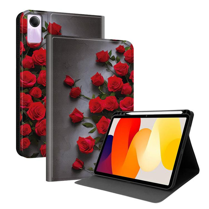 Funda para tablet inteligente de piel vegana con diseño de voltaje pintado y ranura para lápiz., For Xiaomi Redmi Pad 2, For Xiaomi Pad 7 / Pad 7 Pro, For Xiaomi Poco Pad 5G / Redmi Pad Pro 12.1, For Xiaomi Redmi Pad SE, For Xiaomi Pad 6               ...