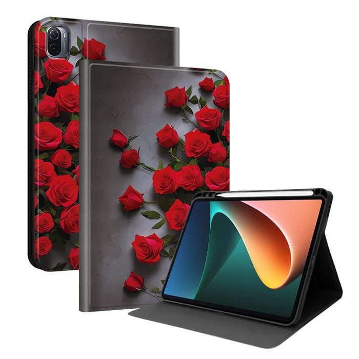Funda para tablet inteligente de piel vegana con diseño de voltaje pintado y ranura para lápiz., For Xiaomi Redmi Pad 2, For Xiaomi Pad 7 / Pad 7 Pro, For Xiaomi Poco Pad 5G / Redmi Pad Pro 12.1, For Xiaomi Redmi Pad SE, For Xiaomi Pad 6               ...