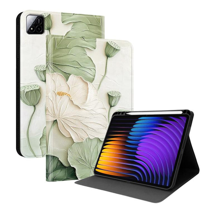 Funda para tablet inteligente de piel vegana con diseño de voltaje pintado y ranura para lápiz., For Xiaomi Redmi Pad 2, For Xiaomi Pad 7 / Pad 7 Pro, For Xiaomi Poco Pad 5G / Redmi Pad Pro 12.1, For Xiaomi Redmi Pad SE, For Xiaomi Pad 6               ...