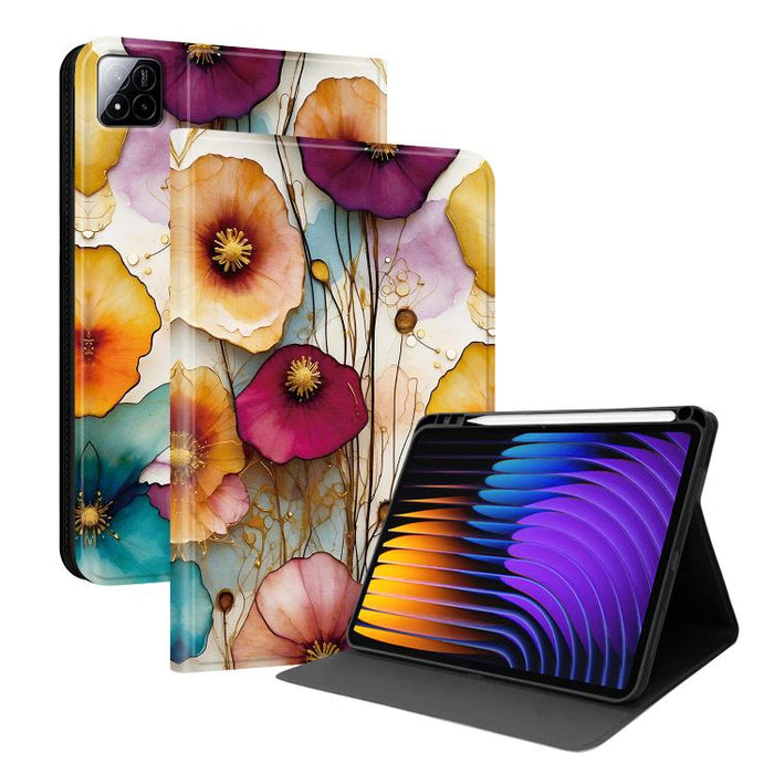 Funda para tablet inteligente de piel vegana con diseño de voltaje pintado y ranura para lápiz., For Xiaomi Redmi Pad 2, For Xiaomi Pad 7 / Pad 7 Pro, For Xiaomi Poco Pad 5G / Redmi Pad Pro 12.1, For Xiaomi Redmi Pad SE, For Xiaomi Pad 6               ...