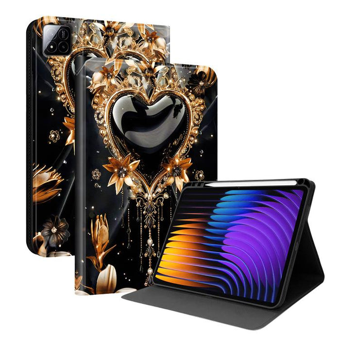 Funda para tablet inteligente de piel vegana con diseño de voltaje pintado y ranura para lápiz., For Xiaomi Redmi Pad 2, For Xiaomi Pad 7 / Pad 7 Pro, For Xiaomi Poco Pad 5G / Redmi Pad Pro 12.1, For Xiaomi Redmi Pad SE, For Xiaomi Pad 6               ...