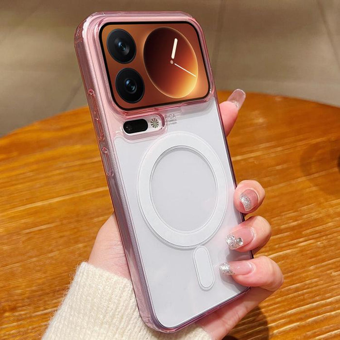 Funda transparente MagSafe para teléfono con degradado de color contrastante, For Xiaomi 17 Pro Max, For Xiaomi 17 Pro