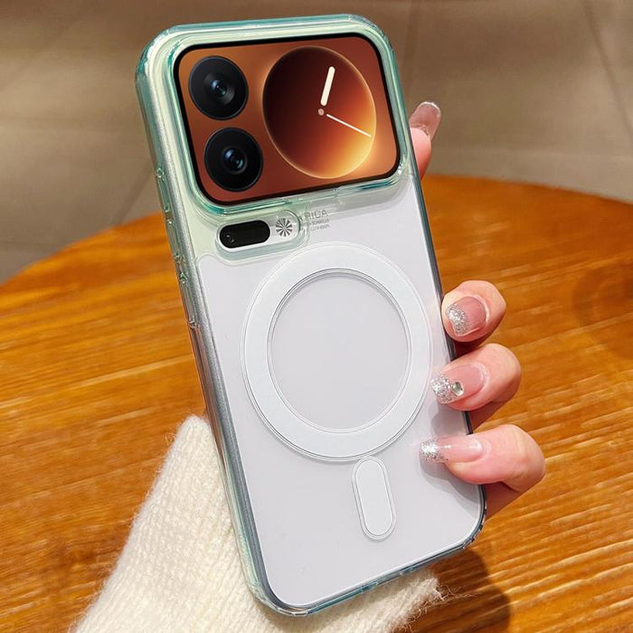 Funda transparente MagSafe para teléfono con degradado de color contrastante, For Xiaomi 17 Pro Max, For Xiaomi 17 Pro