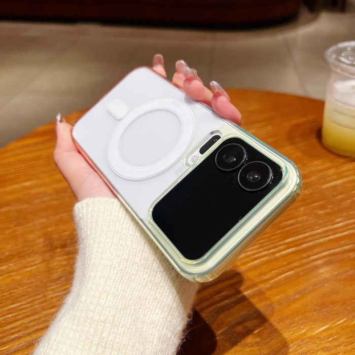 Funda transparente MagSafe para teléfono con degradado de color contrastante, For Xiaomi 17 Pro Max, For Xiaomi 17 Pro