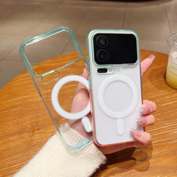Funda transparente MagSafe para teléfono con degradado de color contrastante, For Xiaomi 17 Pro Max, For Xiaomi 17 Pro
