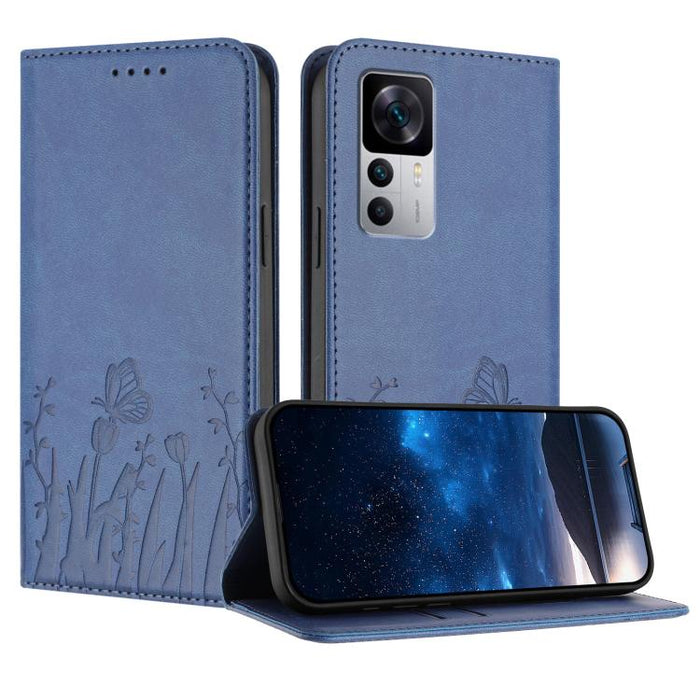 Funda magnética para teléfono de piel vegana con estampado de tulipanes y mariposas, For Xiaomi 14 Pro, For Xiaomi 14, For Xiaomi 13T / 13T Pro / Redmi K60 Ultra, For Xiaomi 13 Lite / Civi 2, For Xiaomi Poco M5 / Poco M4 5G / Redmi 10 5G               ...