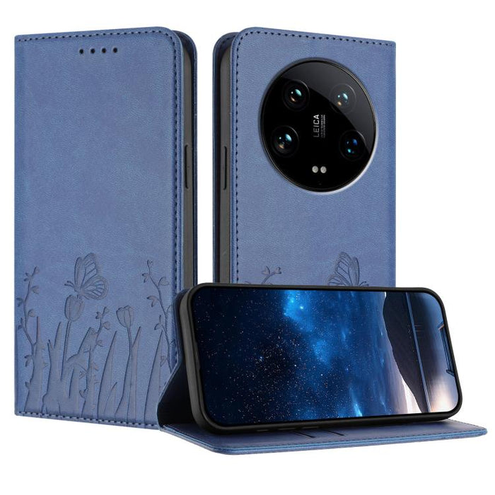 Funda magnética para teléfono de piel vegana con estampado de tulipanes y mariposas, For Xiaomi Poco F7 Pro / Poco F7 Ultra, For Xiaomi 15 Ultra, For Xiaomi Poco X7 Pro / Redmi Turbo 4, For Xiaomi 15 Pro, For Xiaomi 15, For Xiaomi 14T Pro, For Xiaomi 1...