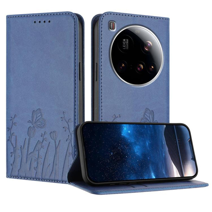 Funda magnética para teléfono de piel vegana con estampado de tulipanes y mariposas, For Xiaomi Poco F7 Pro / Poco F7 Ultra, For Xiaomi 15 Ultra, For Xiaomi Poco X7 Pro / Redmi Turbo 4, For Xiaomi 15 Pro, For Xiaomi 15, For Xiaomi 14T Pro, For Xiaomi 1...