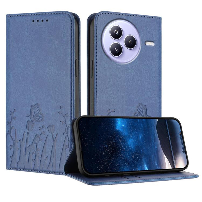 Funda magnética para teléfono de piel vegana con estampado de tulipanes y mariposas, For Xiaomi 17 Pro Max, For Xiaomi 17 Pro, For Xiaomi 17, For Xiaomi Poco M7 4G 169mm, For Xiaomi 15T Pro 5G, For Xiaomi 15T 5G, For Xiaomi Civi 5 Pro, For Xiaomi 15S P...