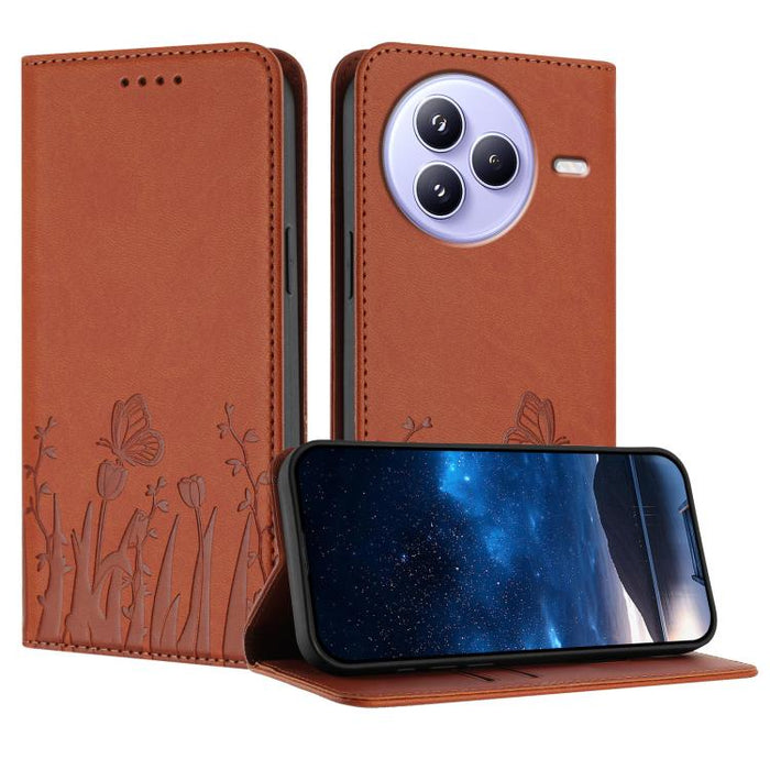 Funda magnética para teléfono de piel vegana con estampado de tulipanes y mariposas, For Xiaomi 17 Pro Max, For Xiaomi 17 Pro, For Xiaomi 17, For Xiaomi Poco M7 4G 169mm, For Xiaomi 15T Pro 5G, For Xiaomi 15T 5G, For Xiaomi Civi 5 Pro, For Xiaomi 15S P...