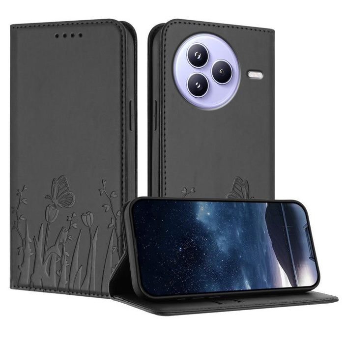 Funda magnética para teléfono de piel vegana con estampado de tulipanes y mariposas, For Xiaomi 17 Pro Max, For Xiaomi 17 Pro, For Xiaomi 17, For Xiaomi Poco M7 4G 169mm, For Xiaomi 15T Pro 5G, For Xiaomi 15T 5G, For Xiaomi Civi 5 Pro, For Xiaomi 15S P...
