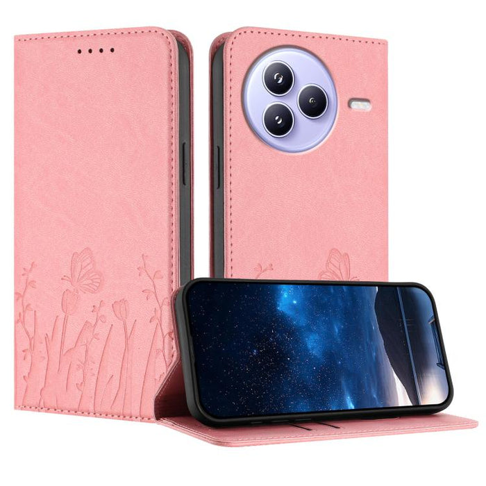 Funda magnética para teléfono de piel vegana con estampado de tulipanes y mariposas, For Xiaomi 17 Pro Max, For Xiaomi 17 Pro, For Xiaomi 17, For Xiaomi Poco M7 4G 169mm, For Xiaomi 15T Pro 5G, For Xiaomi 15T 5G, For Xiaomi Civi 5 Pro, For Xiaomi 15S P...