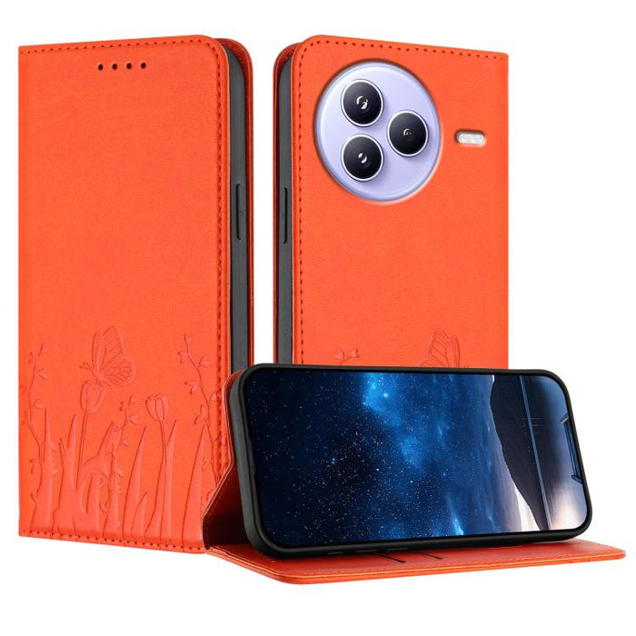 Funda magnética para teléfono de piel vegana con estampado de tulipanes y mariposas, For Xiaomi 17 Pro Max, For Xiaomi 17 Pro, For Xiaomi 17, For Xiaomi Poco M7 4G 169mm, For Xiaomi 15T Pro 5G, For Xiaomi 15T 5G, For Xiaomi Civi 5 Pro, For Xiaomi 15S P...