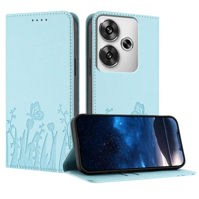 Funda magnética para teléfono de piel vegana con estampado de tulipanes y mariposas, For Xiaomi Poco F7 Pro / Poco F7 Ultra, For Xiaomi 15 Ultra, For Xiaomi Poco X7 Pro / Redmi Turbo 4, For Xiaomi 15 Pro, For Xiaomi 15, For Xiaomi 14T Pro, For Xiaomi 1...