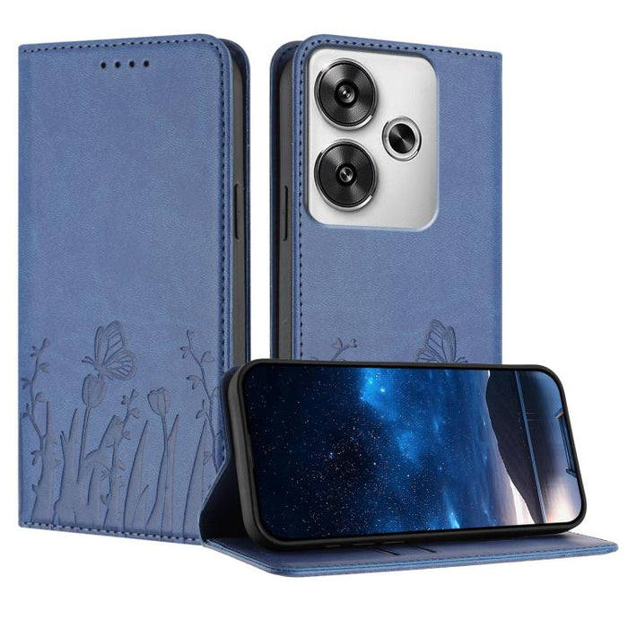 Funda magnética para teléfono de piel vegana con estampado de tulipanes y mariposas, For Xiaomi Poco F7 Pro / Poco F7 Ultra, For Xiaomi 15 Ultra, For Xiaomi Poco X7 Pro / Redmi Turbo 4, For Xiaomi 15 Pro, For Xiaomi 15, For Xiaomi 14T Pro, For Xiaomi 1...