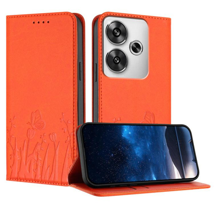 Funda magnética para teléfono de piel vegana con estampado de tulipanes y mariposas, For Xiaomi Poco F7 Pro / Poco F7 Ultra, For Xiaomi 15 Ultra, For Xiaomi Poco X7 Pro / Redmi Turbo 4, For Xiaomi 15 Pro, For Xiaomi 15, For Xiaomi 14T Pro, For Xiaomi 1...