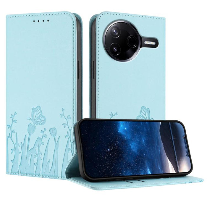 Funda magnética para teléfono de piel vegana con estampado de tulipanes y mariposas, For Xiaomi Poco F7 Pro / Poco F7 Ultra, For Xiaomi 15 Ultra, For Xiaomi Poco X7 Pro / Redmi Turbo 4, For Xiaomi 15 Pro, For Xiaomi 15, For Xiaomi 14T Pro, For Xiaomi 1...