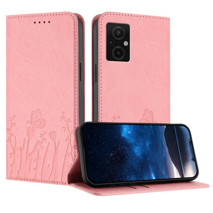 Funda magnética para teléfono de piel vegana con estampado de tulipanes y mariposas, For Xiaomi 14 Pro, For Xiaomi 14, For Xiaomi 13T / 13T Pro / Redmi K60 Ultra, For Xiaomi 13 Lite / Civi 2, For Xiaomi Poco M5 / Poco M4 5G / Redmi 10 5G               ...