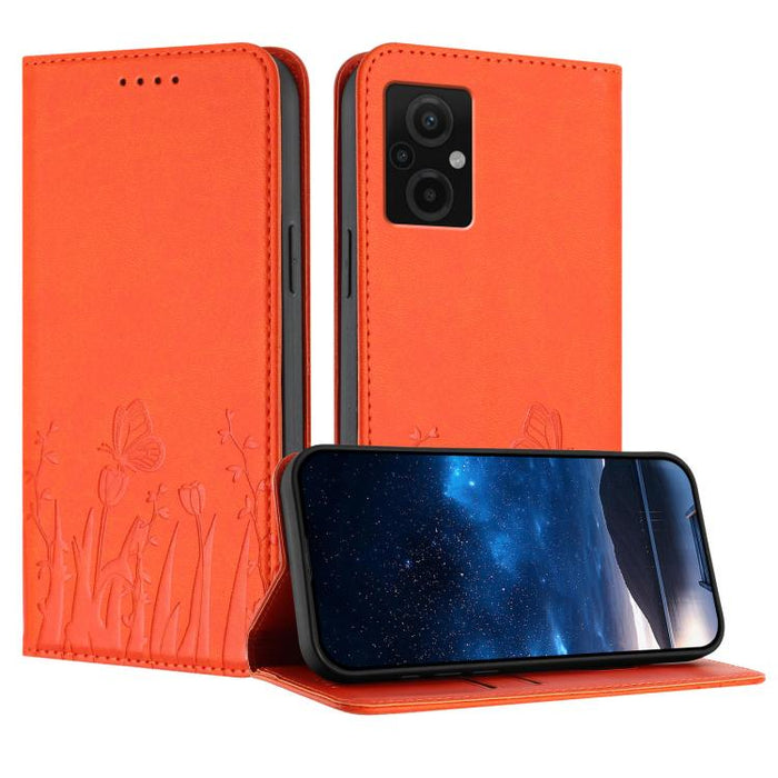 Funda magnética para teléfono de piel vegana con estampado de tulipanes y mariposas, For Xiaomi 14 Pro, For Xiaomi 14, For Xiaomi 13T / 13T Pro / Redmi K60 Ultra, For Xiaomi 13 Lite / Civi 2, For Xiaomi Poco M5 / Poco M4 5G / Redmi 10 5G               ...