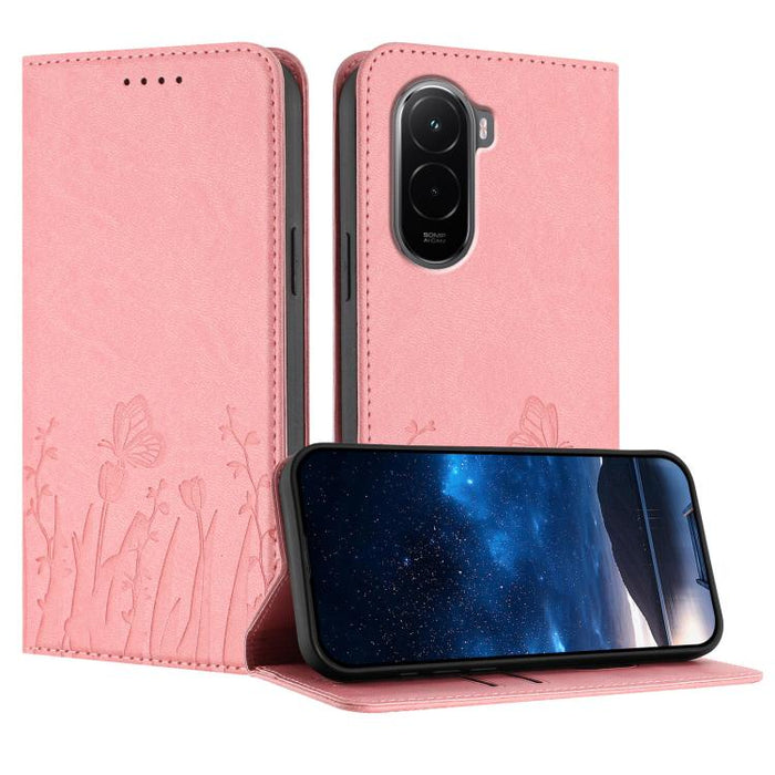 Funda magnética para teléfono de piel vegana con estampado de tulipanes y mariposas, For Xiaomi 17 Pro Max, For Xiaomi 17 Pro, For Xiaomi 17, For Xiaomi Poco M7 4G 169mm, For Xiaomi 15T Pro 5G, For Xiaomi 15T 5G, For Xiaomi Civi 5 Pro, For Xiaomi 15S P...