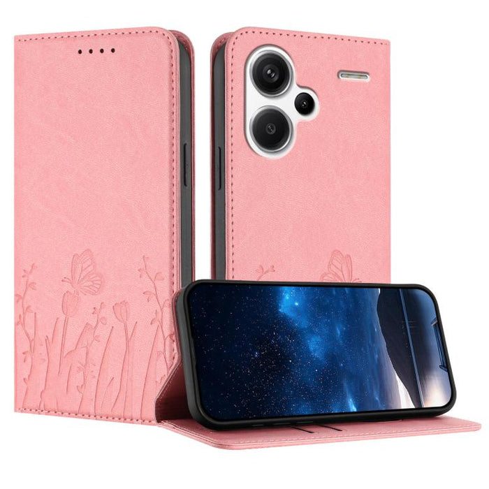 Funda magnética para teléfono de piel vegana con estampado de tulipanes y mariposas, For Redmi 13C 4G / 5G / Poco C65 / Poco M6 5G, For Redmi Note 13 4G, For Redmi K70E / Poco X6 Pro, For Redmi Note 13 Pro 5G / Xiaomi Poco X6, For Redmi Note 13 5G     ...