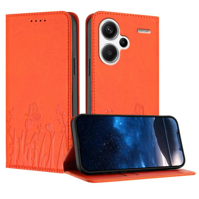 Funda magnética para teléfono de piel vegana con estampado de tulipanes y mariposas, For Redmi 13C 4G / 5G / Poco C65 / Poco M6 5G, For Redmi Note 13 4G, For Redmi K70E / Poco X6 Pro, For Redmi Note 13 Pro 5G / Xiaomi Poco X6, For Redmi Note 13 5G     ...