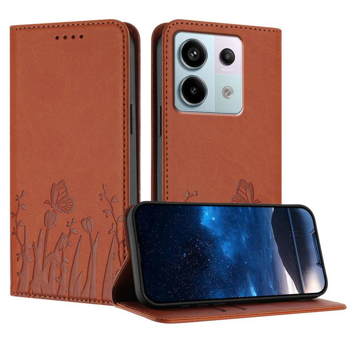 Funda magnética para teléfono de piel vegana con estampado de tulipanes y mariposas, For Redmi 13C 4G / 5G / Poco C65 / Poco M6 5G, For Redmi Note 13 4G, For Redmi K70E / Poco X6 Pro, For Redmi Note 13 Pro 5G / Xiaomi Poco X6, For Redmi Note 13 5G     ...