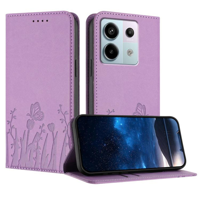 Funda magnética para teléfono de piel vegana con estampado de tulipanes y mariposas, For Redmi 13C 4G / 5G / Poco C65 / Poco M6 5G, For Redmi Note 13 4G, For Redmi K70E / Poco X6 Pro, For Redmi Note 13 Pro 5G / Xiaomi Poco X6, For Redmi Note 13 5G     ...