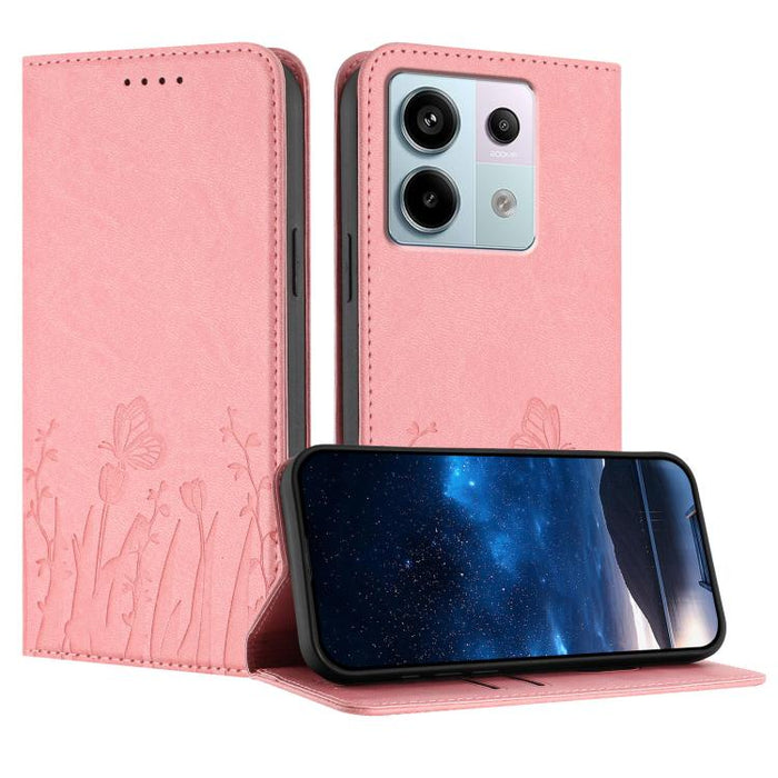 Funda magnética para teléfono de piel vegana con estampado de tulipanes y mariposas, For Redmi 13C 4G / 5G / Poco C65 / Poco M6 5G, For Redmi Note 13 4G, For Redmi K70E / Poco X6 Pro, For Redmi Note 13 Pro 5G / Xiaomi Poco X6, For Redmi Note 13 5G     ...