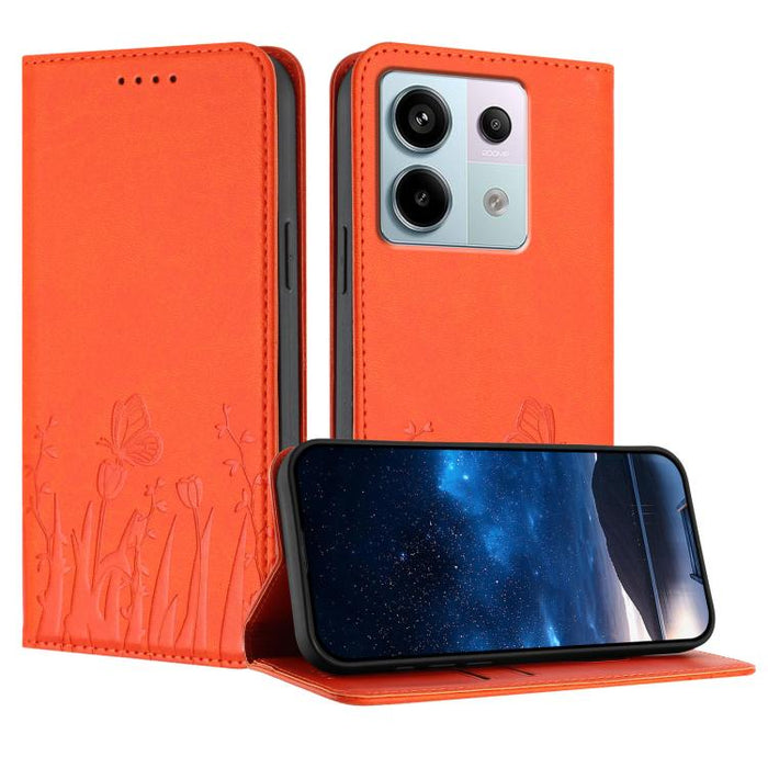 Funda magnética para teléfono de piel vegana con estampado de tulipanes y mariposas, For Redmi 13C 4G / 5G / Poco C65 / Poco M6 5G, For Redmi Note 13 4G, For Redmi K70E / Poco X6 Pro, For Redmi Note 13 Pro 5G / Xiaomi Poco X6, For Redmi Note 13 5G     ...