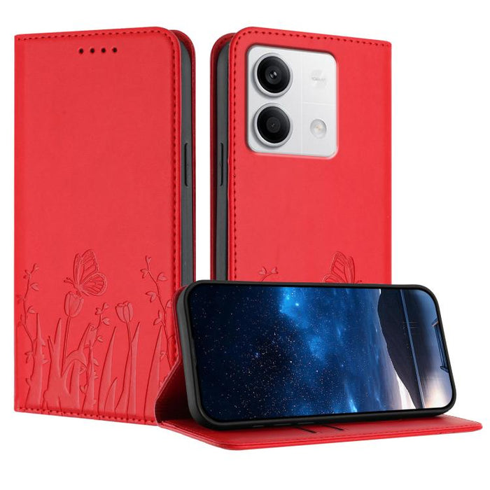 Funda magnética para teléfono de piel vegana con estampado de tulipanes y mariposas, For Redmi 13C 4G / 5G / Poco C65 / Poco M6 5G, For Redmi Note 13 4G, For Redmi K70E / Poco X6 Pro, For Redmi Note 13 Pro 5G / Xiaomi Poco X6, For Redmi Note 13 5G     ...