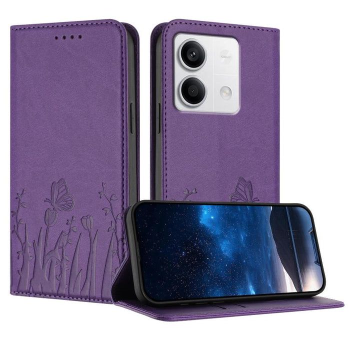 Funda magnética para teléfono de piel vegana con estampado de tulipanes y mariposas, For Redmi 13C 4G / 5G / Poco C65 / Poco M6 5G, For Redmi Note 13 4G, For Redmi K70E / Poco X6 Pro, For Redmi Note 13 Pro 5G / Xiaomi Poco X6, For Redmi Note 13 5G     ...