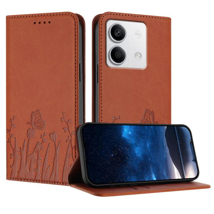 Funda magnética para teléfono de piel vegana con estampado de tulipanes y mariposas, For Redmi 13C 4G / 5G / Poco C65 / Poco M6 5G, For Redmi Note 13 4G, For Redmi K70E / Poco X6 Pro, For Redmi Note 13 Pro 5G / Xiaomi Poco X6, For Redmi Note 13 5G     ...