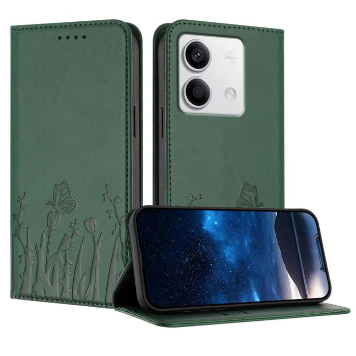 Funda magnética para teléfono de piel vegana con estampado de tulipanes y mariposas, For Redmi 13C 4G / 5G / Poco C65 / Poco M6 5G, For Redmi Note 13 4G, For Redmi K70E / Poco X6 Pro, For Redmi Note 13 Pro 5G / Xiaomi Poco X6, For Redmi Note 13 5G     ...