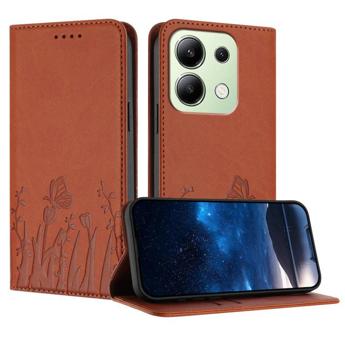 Funda magnética para teléfono de piel vegana con estampado de tulipanes y mariposas, For Redmi 13C 4G / 5G / Poco C65 / Poco M6 5G, For Redmi Note 13 4G, For Redmi K70E / Poco X6 Pro, For Redmi Note 13 Pro 5G / Xiaomi Poco X6, For Redmi Note 13 5G     ...
