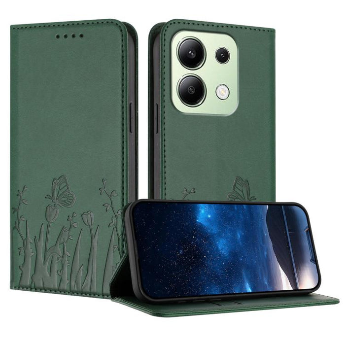 Funda magnética para teléfono de piel vegana con estampado de tulipanes y mariposas, For Redmi 13C 4G / 5G / Poco C65 / Poco M6 5G, For Redmi Note 13 4G, For Redmi K70E / Poco X6 Pro, For Redmi Note 13 Pro 5G / Xiaomi Poco X6, For Redmi Note 13 5G     ...