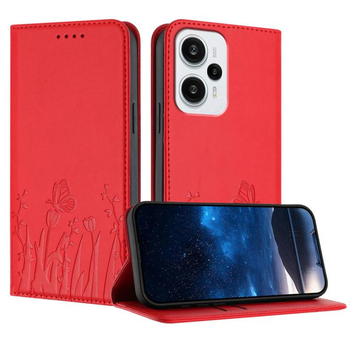 Funda magnética para teléfono de piel vegana con estampado de tulipanes y mariposas, For Redmi 13C 4G / 5G / Poco C65 / Poco M6 5G, For Redmi Note 13 4G, For Redmi K70E / Poco X6 Pro, For Redmi Note 13 Pro 5G / Xiaomi Poco X6, For Redmi Note 13 5G     ...