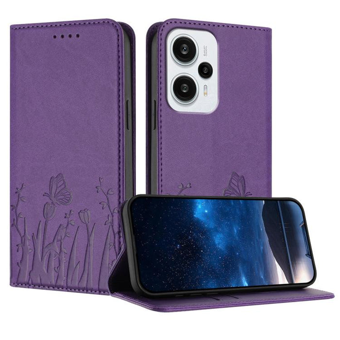 Funda magnética para teléfono de piel vegana con estampado de tulipanes y mariposas, For Redmi 13C 4G / 5G / Poco C65 / Poco M6 5G, For Redmi Note 13 4G, For Redmi K70E / Poco X6 Pro, For Redmi Note 13 Pro 5G / Xiaomi Poco X6, For Redmi Note 13 5G     ...