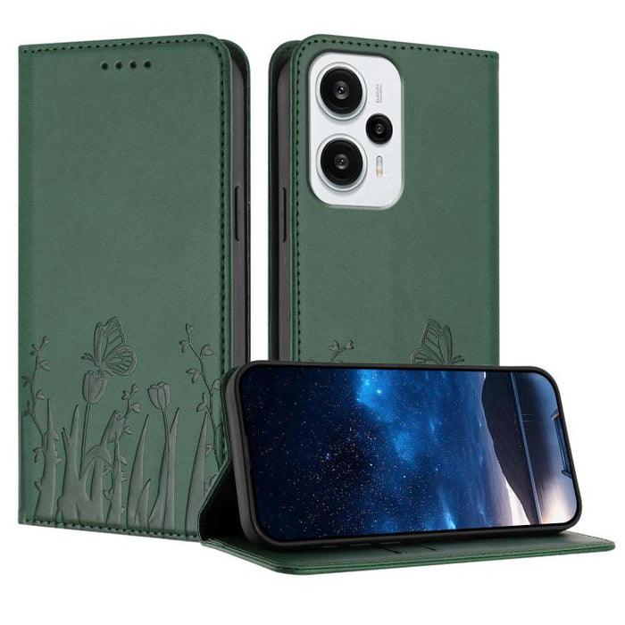 Funda magnética para teléfono de piel vegana con estampado de tulipanes y mariposas, For Redmi 13C 4G / 5G / Poco C65 / Poco M6 5G, For Redmi Note 13 4G, For Redmi K70E / Poco X6 Pro, For Redmi Note 13 Pro 5G / Xiaomi Poco X6, For Redmi Note 13 5G     ...