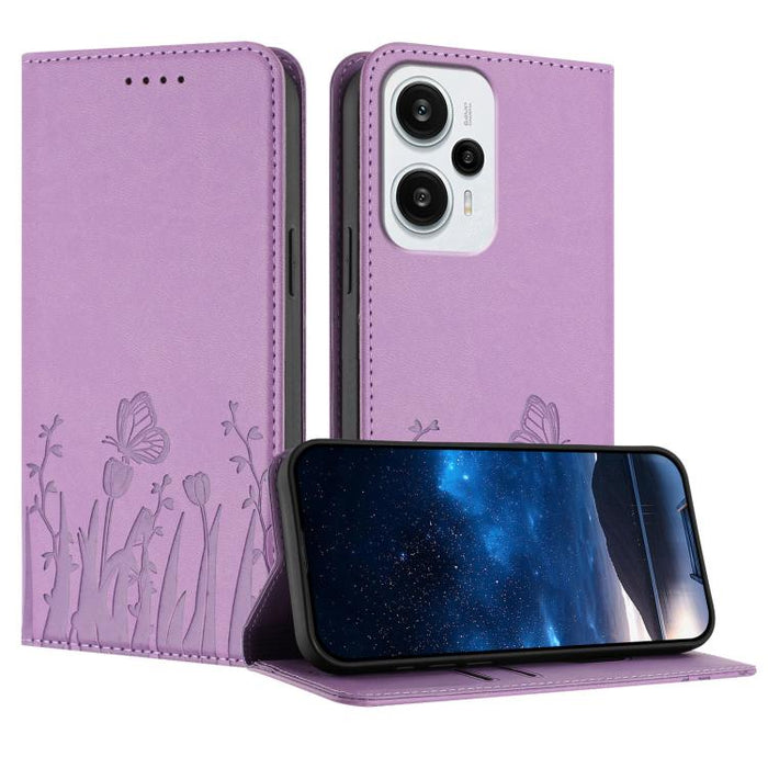 Funda magnética para teléfono de piel vegana con estampado de tulipanes y mariposas, For Redmi 13C 4G / 5G / Poco C65 / Poco M6 5G, For Redmi Note 13 4G, For Redmi K70E / Poco X6 Pro, For Redmi Note 13 Pro 5G / Xiaomi Poco X6, For Redmi Note 13 5G     ...