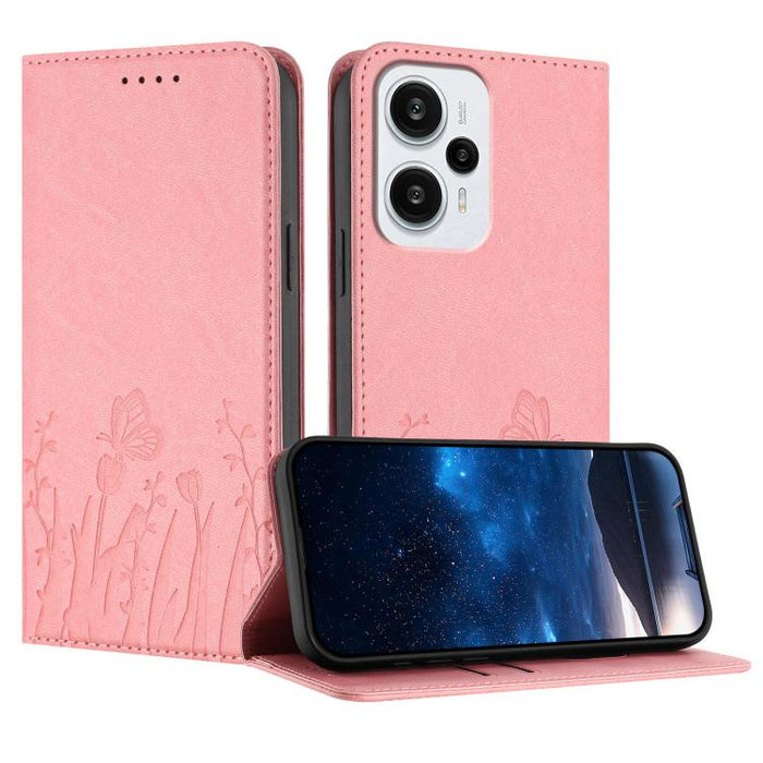 Funda magnética para teléfono de piel vegana con estampado de tulipanes y mariposas, For Redmi 13C 4G / 5G / Poco C65 / Poco M6 5G, For Redmi Note 13 4G, For Redmi K70E / Poco X6 Pro, For Redmi Note 13 Pro 5G / Xiaomi Poco X6, For Redmi Note 13 5G     ...