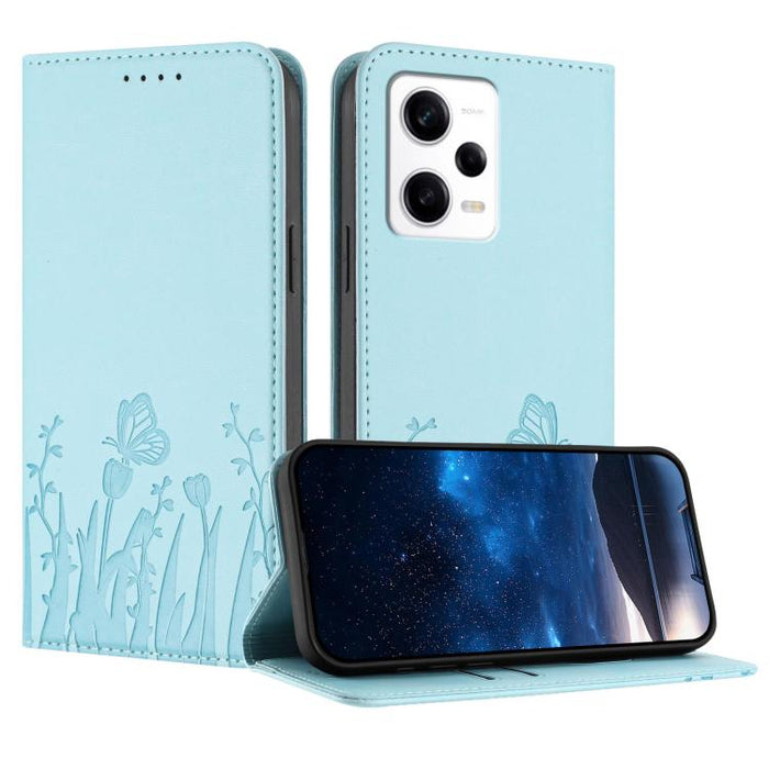 Funda magnética para teléfono de piel vegana con estampado de tulipanes y mariposas, For Redmi Note 11 4G / Note 11S 4G / Note 12S, For Redmi A2+ / A1+ / Poco C50 / Poco C51, For Redmi Note 12 4G Global, For Redmi 12C / 11A / Poco C55                  ...