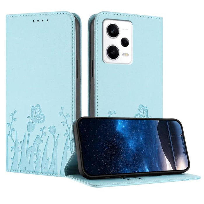 Funda magnética para teléfono de piel vegana con estampado de tulipanes y mariposas, For Redmi Note 11 4G / Note 11S 4G / Note 12S, For Redmi A2+ / A1+ / Poco C50 / Poco C51, For Redmi Note 12 4G Global, For Redmi 12C / 11A / Poco C55                  ...