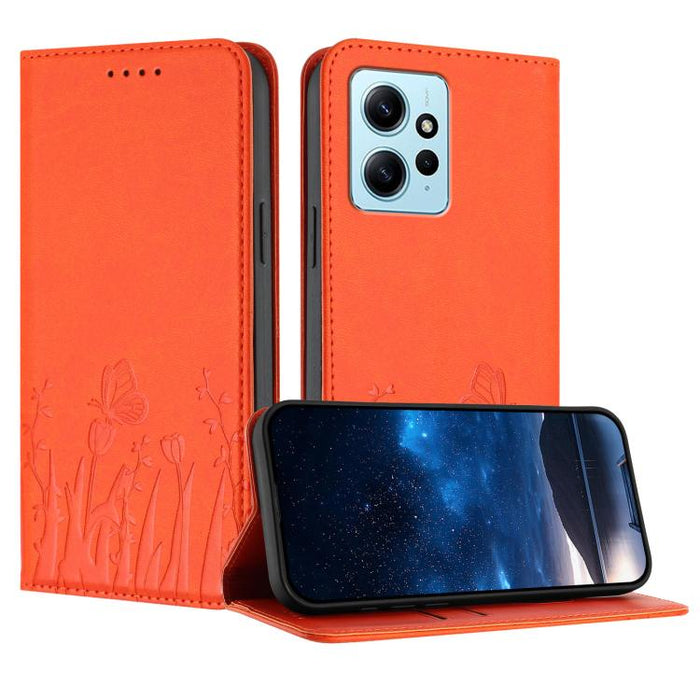 Funda magnética para teléfono de piel vegana con estampado de tulipanes y mariposas, For Redmi Note 11 4G / Note 11S 4G / Note 12S, For Redmi A2+ / A1+ / Poco C50 / Poco C51, For Redmi Note 12 4G Global, For Redmi 12C / 11A / Poco C55                  ...